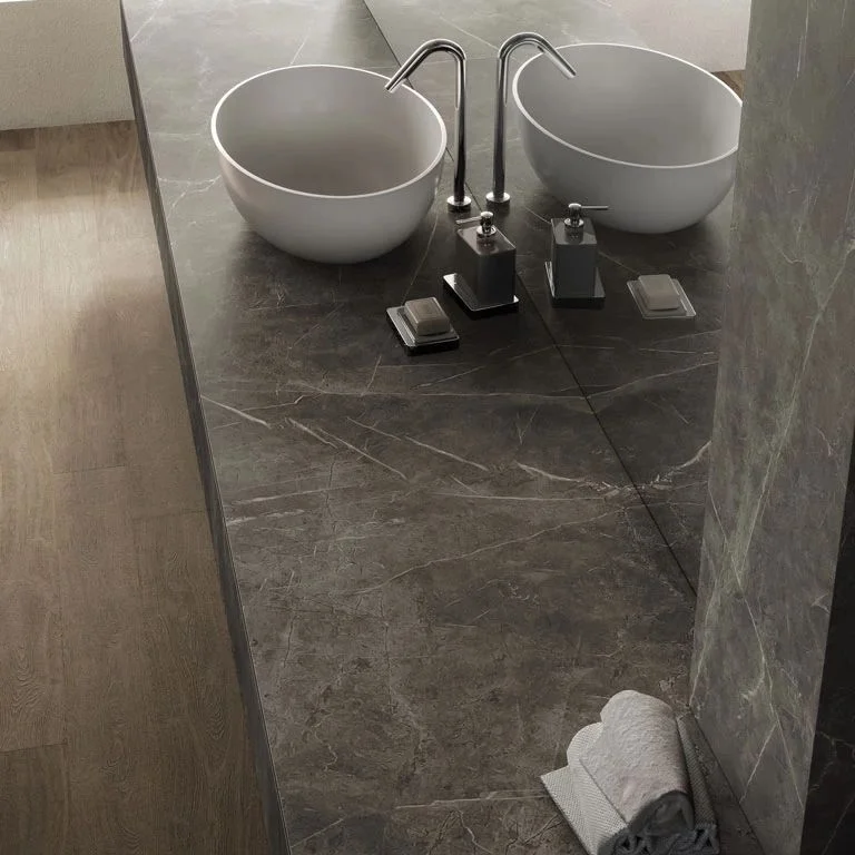 Керамогранитная плита для столешниц Atlas Plan, Grey Stone Matte 162x324 см 20 мм (AHH2) - Фото 2