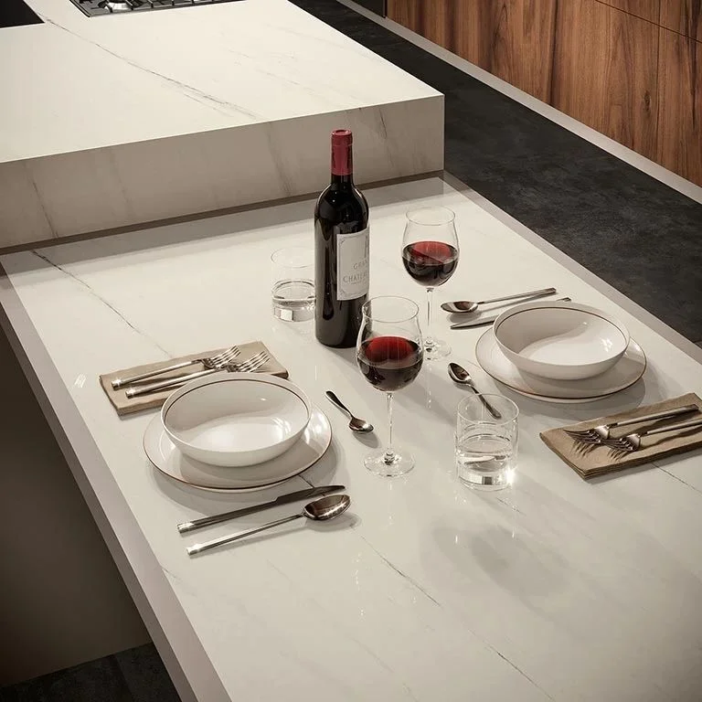 Керамогранитная плита для столешниц Atlas Plan, Bianco Dolomite Polished 159x324 см 20 мм (AILN) - Фото 2
