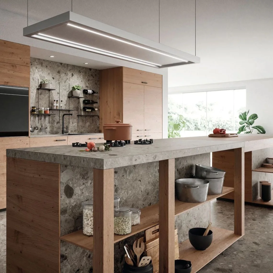 Керамогранитная плита для столешниц Atlas Plan, Kone Mix Hammered 160x320 Rt. 6 мм (AJKP) - Фото 2