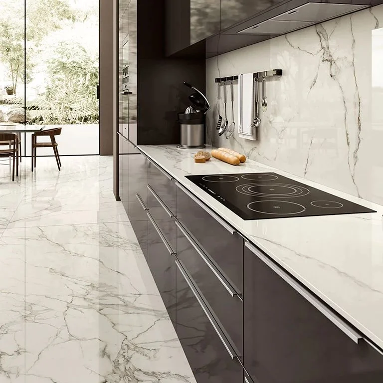 Керамогранитная плита для столешниц Atlas Plan, Calacatta Extra Silk 160x320 Rt. 6 мм (AJKY) - Фото 2
