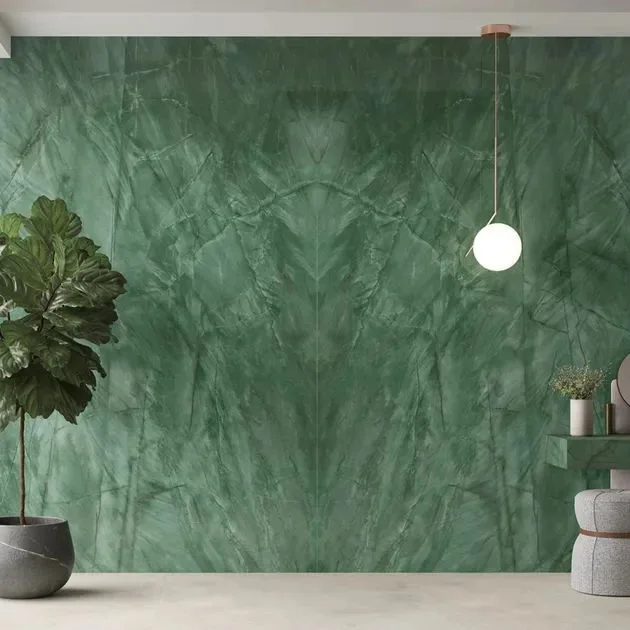 Керамогранітна плита для стільниць Atlas Plan, Exotic Green Bookmatch Polished 160x320 Rt. 6 мм (AJRQ) - Фото 3