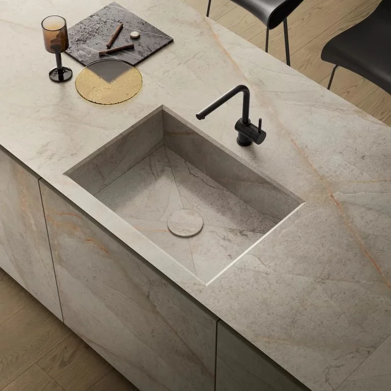 Керамогранитная плита для столешниц Atlas Plan Marble Look Appennino Silk 162x324 12mm (AX0N) - Фото 2