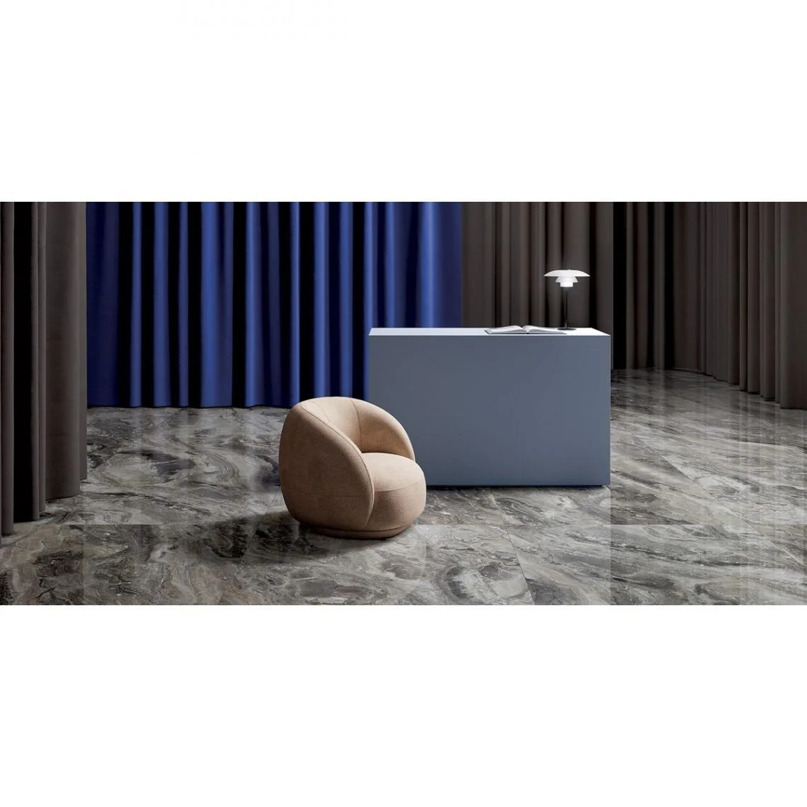 Керамогранит крупноформатный Fiandre Marmi Maximum Arabescato Orobico 300х150 (GFAA500U010A2) - Фото 3