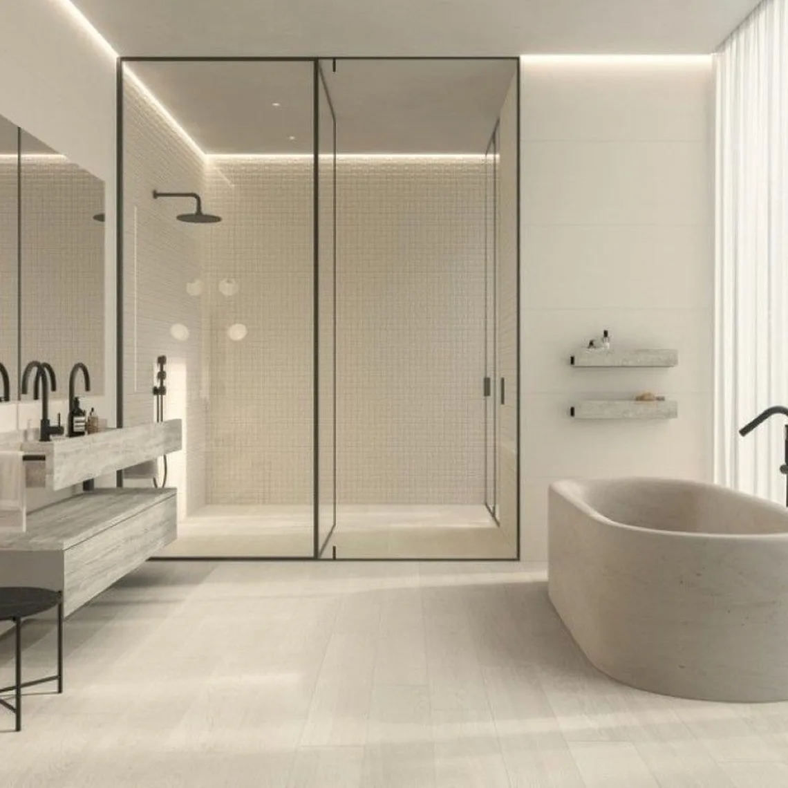Керамограніт Atlas Concorde, Log Select White Flamed 20x120 см Matt Sensitech 9 мм (HB8M) - Фото 2