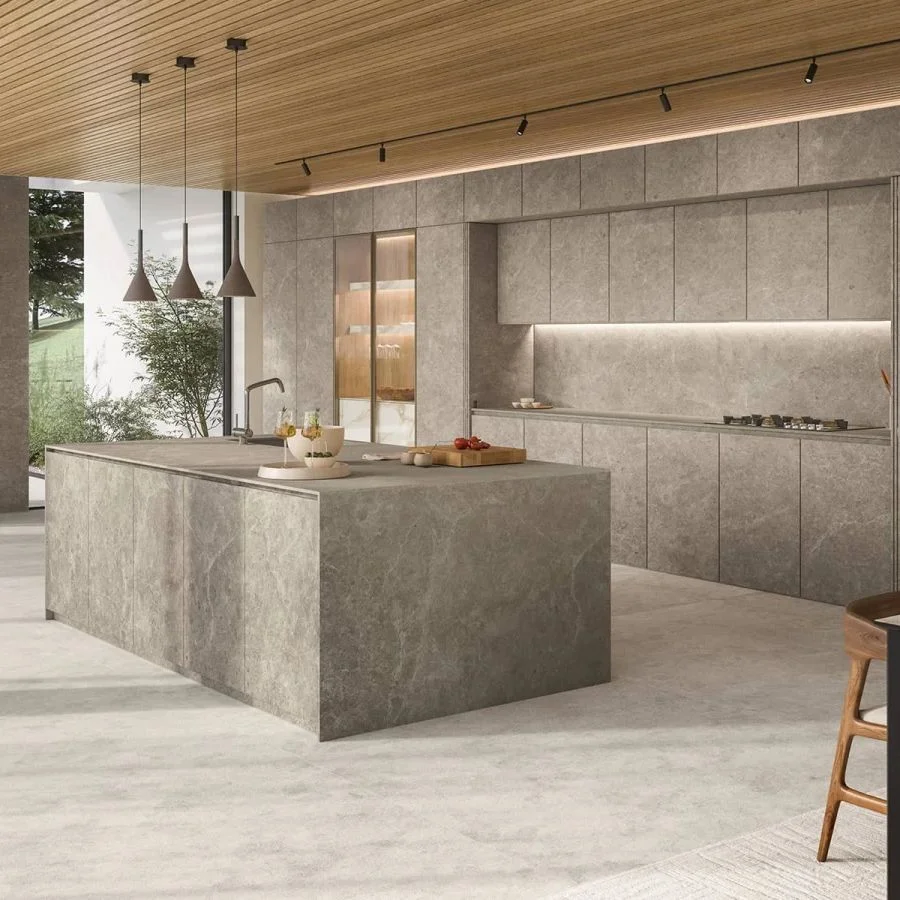 Керамогранитная плита для столешниц Atlas Plan, Nyra Mist 160х320 Hammered 6 мм (HCWD) - Фото 3