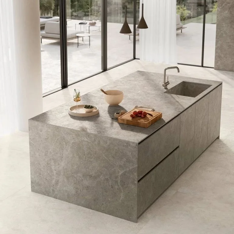 Керамогранитная плита для столешниц Atlas Plan, Nyra Mist 160х320 Hammered 6 мм (HCWD) - Фото 2