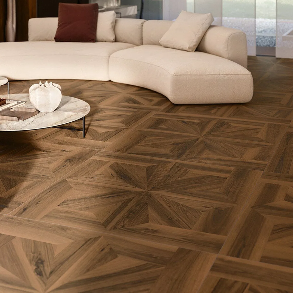 Керамограніт Atlas Concorde, Log Anthology Classic Frame Walnut Dark 120x120 см Matt Sensitech 9 мм (HGB0) - Фото 2