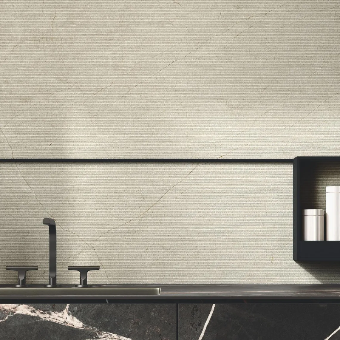 Керамогранит Atlas Concorde, Marvel Next 3D Wheat Breccia Cream 50x120 см Matt 10 мм (HGQ7) - Фото 2