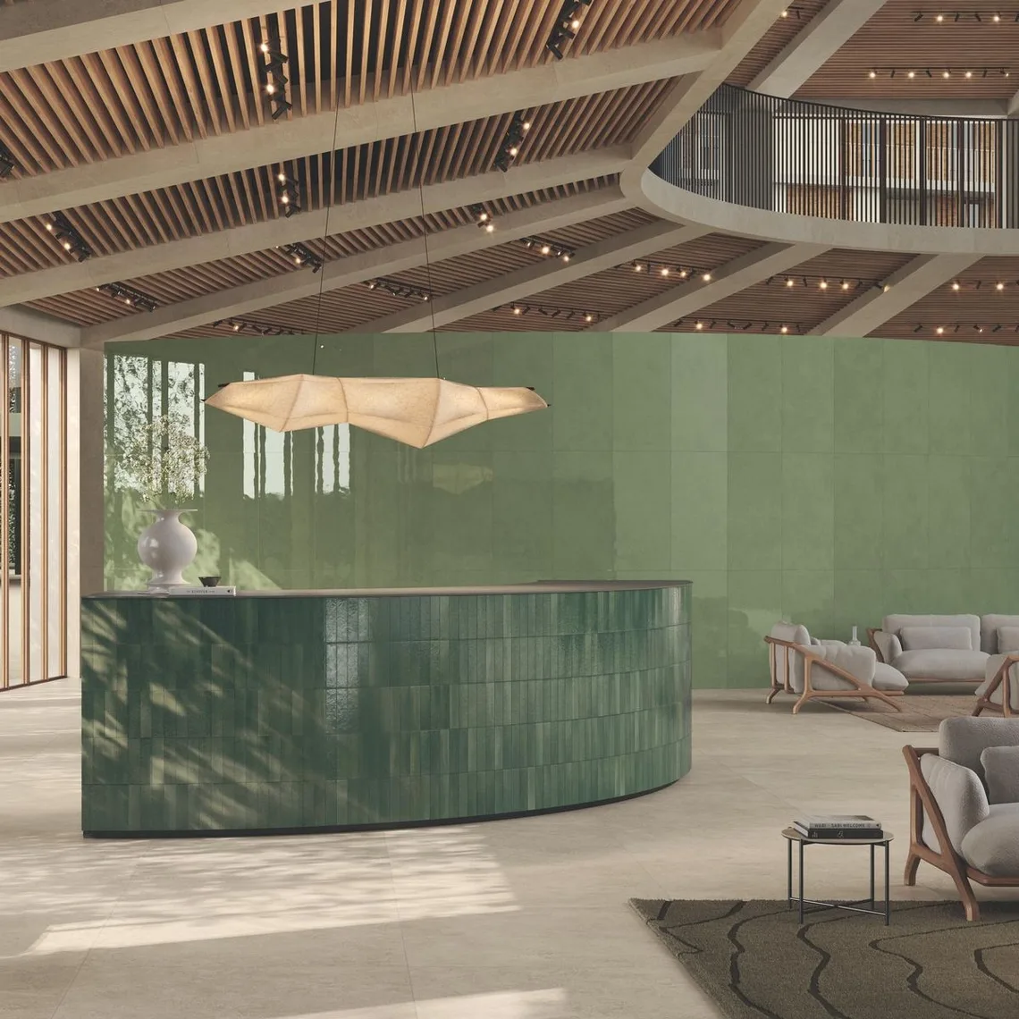 Керамогранит Atlas Concorde, Vivia Crelis Deep Green 50x120 см Lucido 8.5 мм (HHIZ) - Фото 2