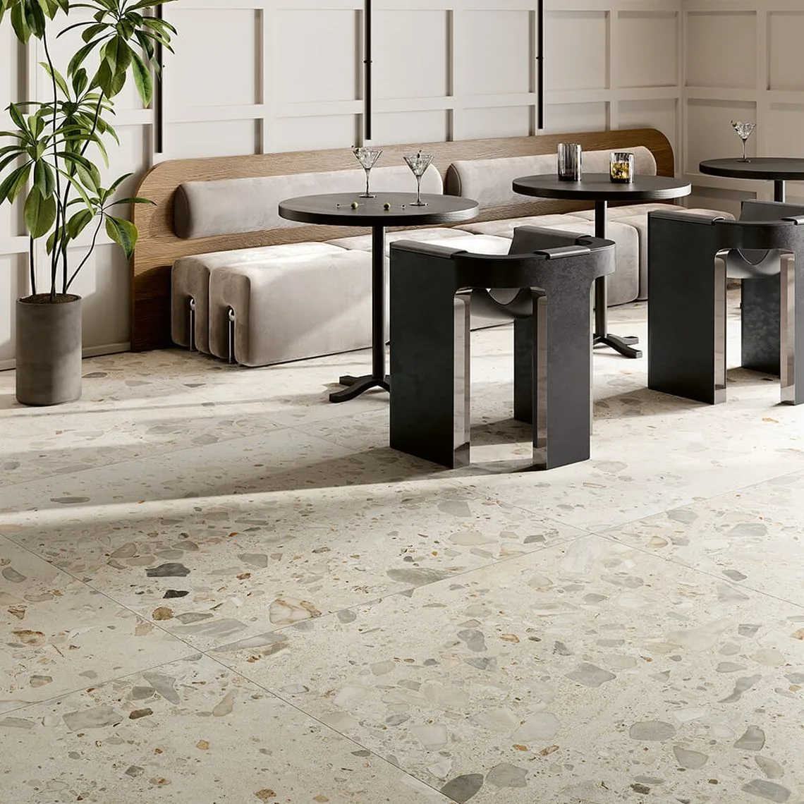 Керамогранит Ceramica Fioranese, I Ciottoli Sassi Avorio Levigato Matt 60.4x60.4 см Rett 9 мм (LMS601L) - Фото 2