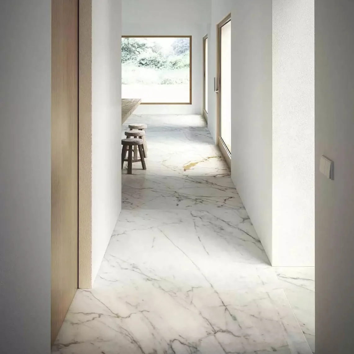 Керамогранит крупноформатный Marazzi, Grande Marble Look Golden White Satin 160x320 см Rett. With Mesh 6 мм (M36K) - Фото 2