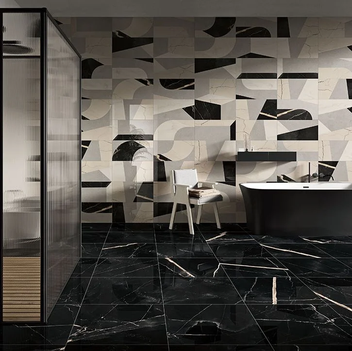Керамогранит Fioranese Sound of Marbles FioMood Nero 74х148 LR (M4F717L) - Фото 2