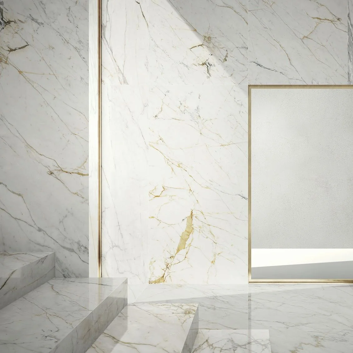 Керамограніт Marazzi Allmarble Golden White 60х120 Rett (M4GJ) - Фото 2