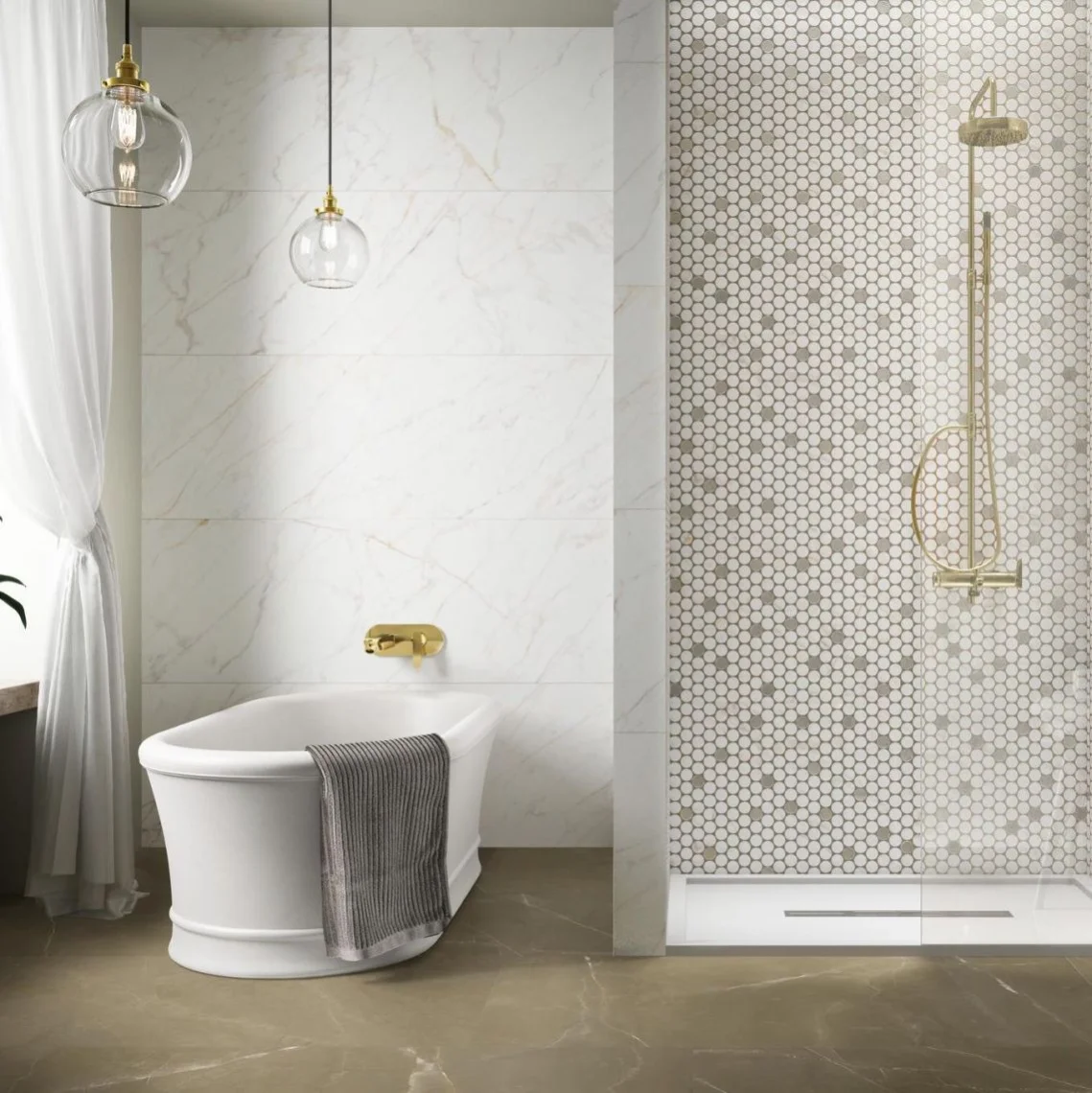 Керамограніт Marazzi Magnifica Calacatta Gold 60x180 Rett. 7mm (M5SU) - Фото 2