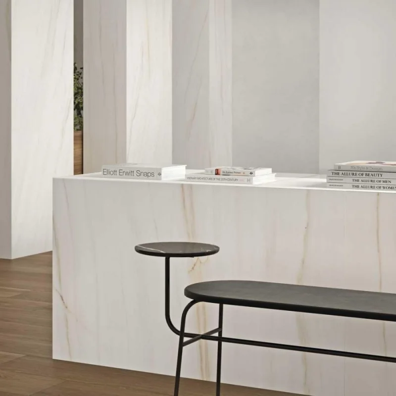 Керамогранит крупноформатный Marazzi, Grande Marble Look Lasa Lux Rett 120x278, 6 мм (M71K) - Фото 2