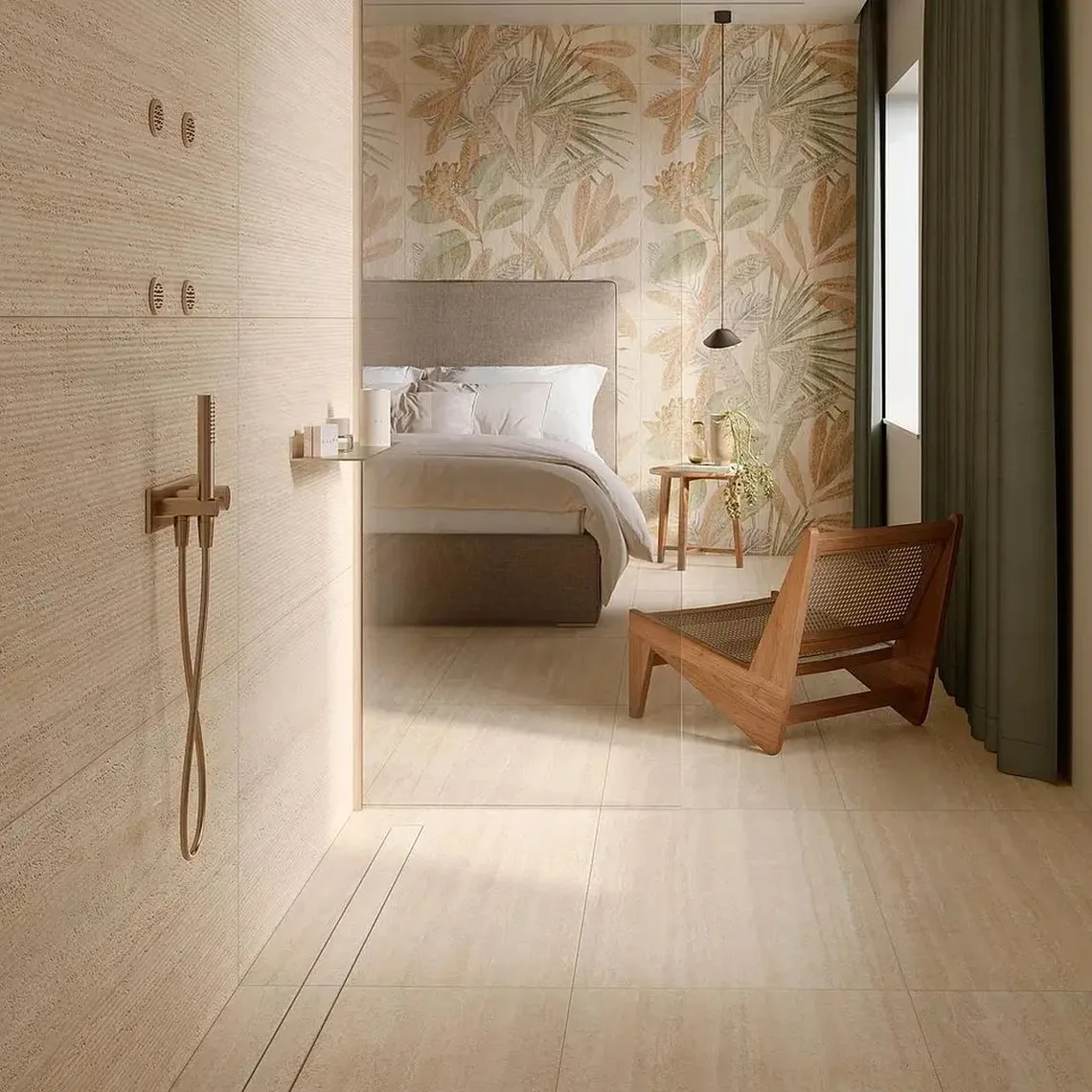 Керамогранит Marazzi, Mystone Travertino Classico Structured 60x120 см Rett 10 мм (M9FY) - Фото 2