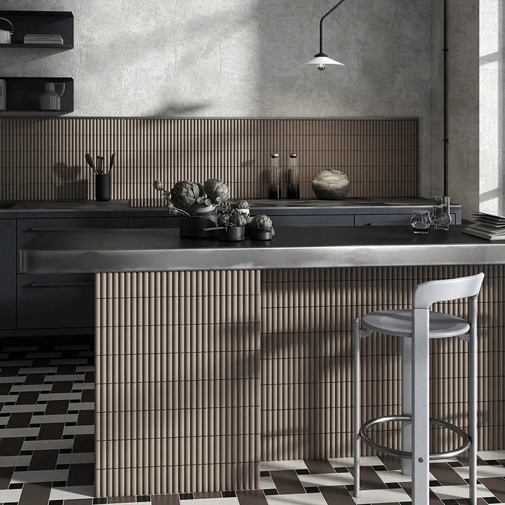 Плитка Terratinta Micro 3D Forms Fluted Coffee 10х30 (MI3DFL08) - Фото 3