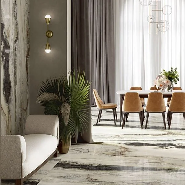 Керамогранит крупноформатный GranitiFiandre Marmi Maximum Panda White Maximum 150х75 Glint 6 мм (MMG2906715) - Фото 2