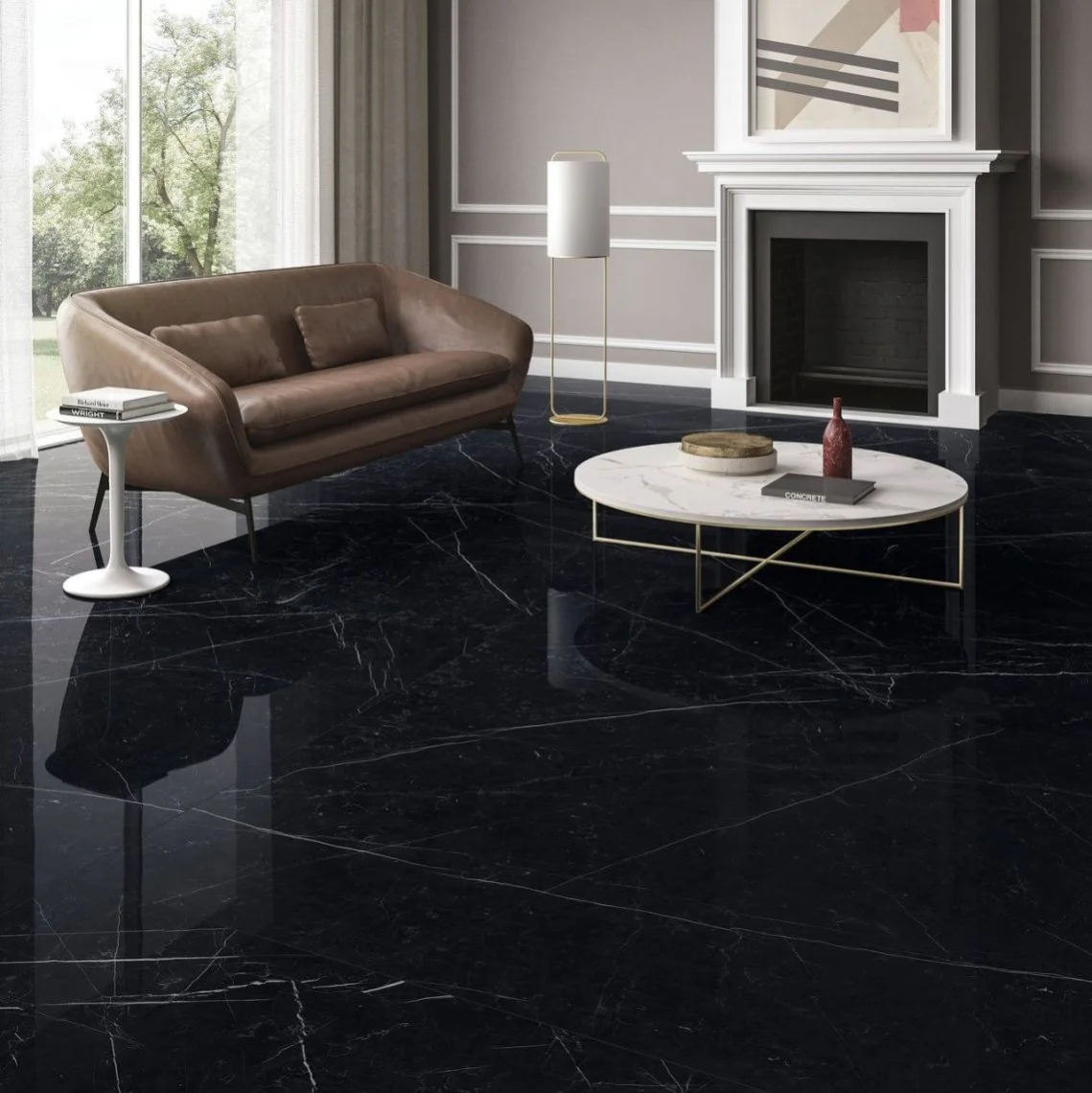 Керамограніт Fiandre Marmi Maximum Dark Marquina Satin 270х120 (MMH5062712) - Фото 2