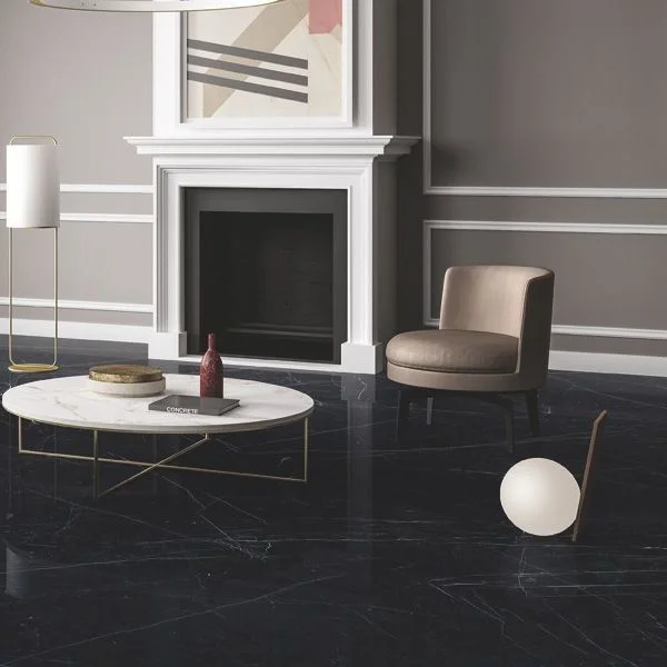 Керамогранит Fiandre Maximum Marmi Maximum Dark Marquina 150x300, 6 мм (MML5061530) - Фото 2