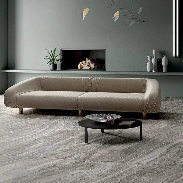 Керамограніт Fiandre Marmi Maximum Nebula Grigia 150х150 lucidato 6mm (MML5161515) - Фото 2