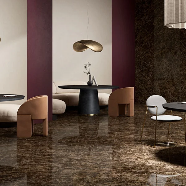 Керамограніт Fiandre Marmi Maximum Deep Emperador 75x75 (MML88677) - Фото 2