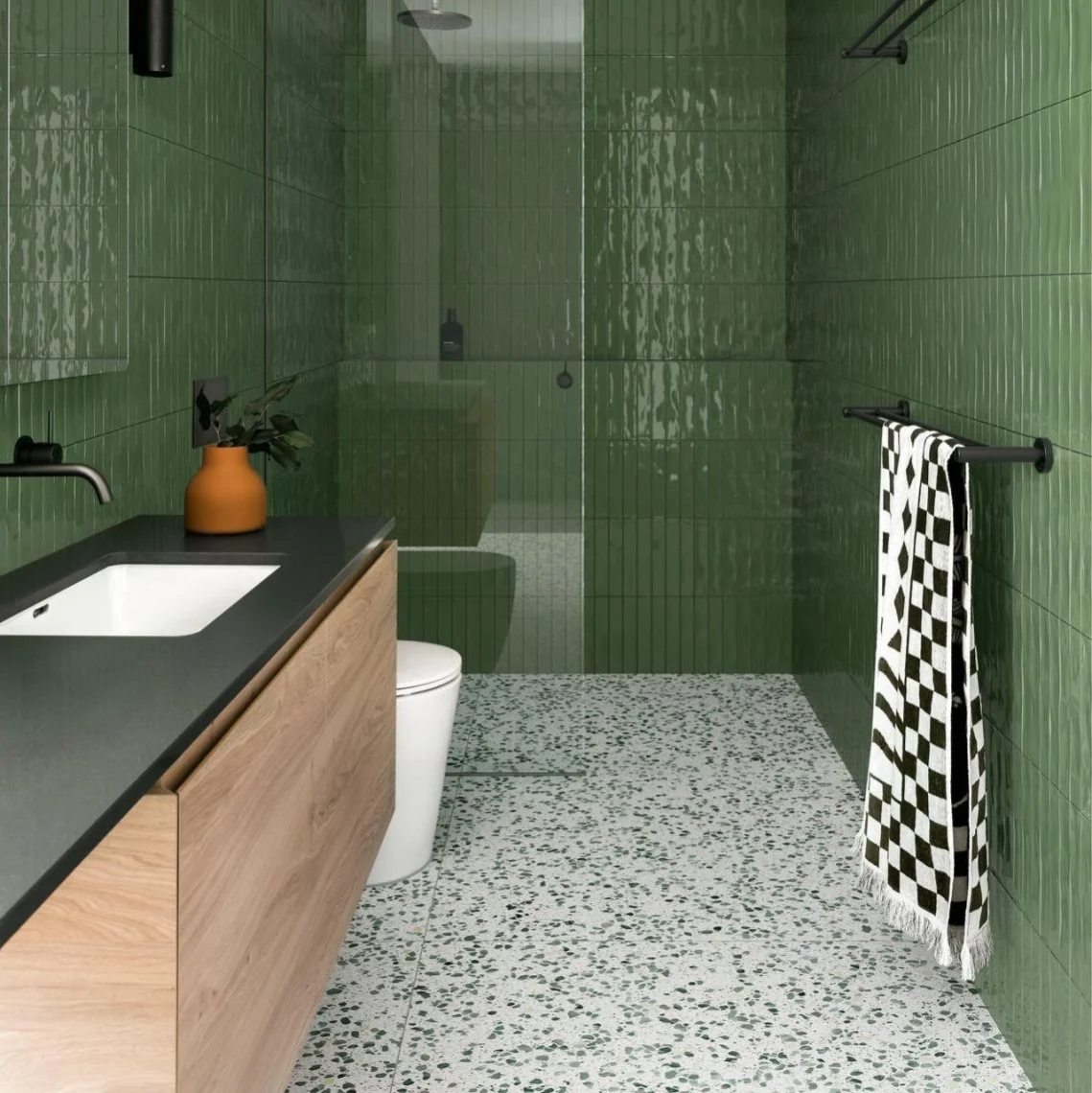 Керамогранит Marazzi Frammento, Macro Verde 60х120 Rett. 9mm (MN14) - Фото 2