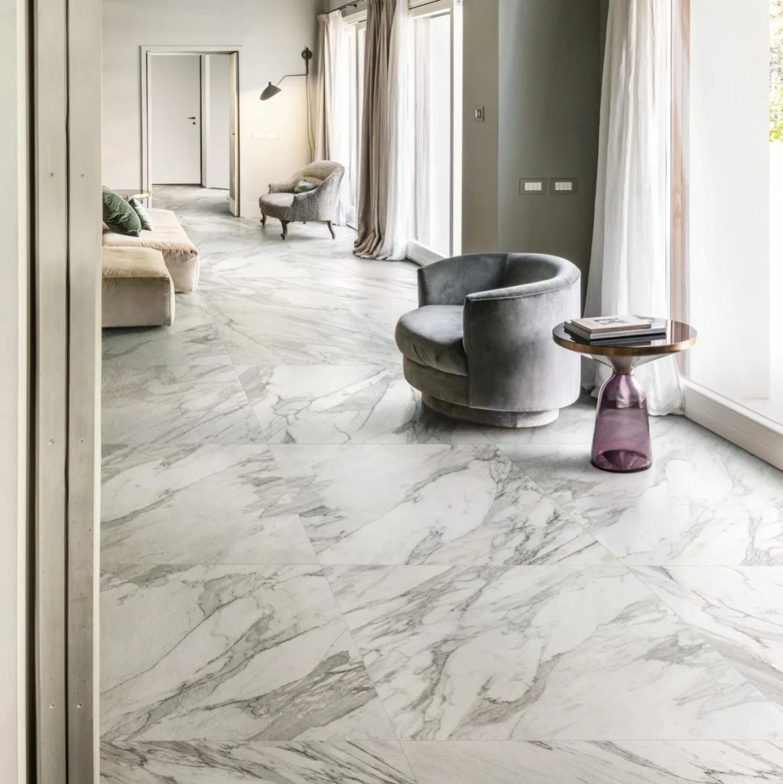 Керамограніт Marazzi Fabula, Calacatta R10 60х60 Rett. 8,5mm (MN4L) - Фото 2