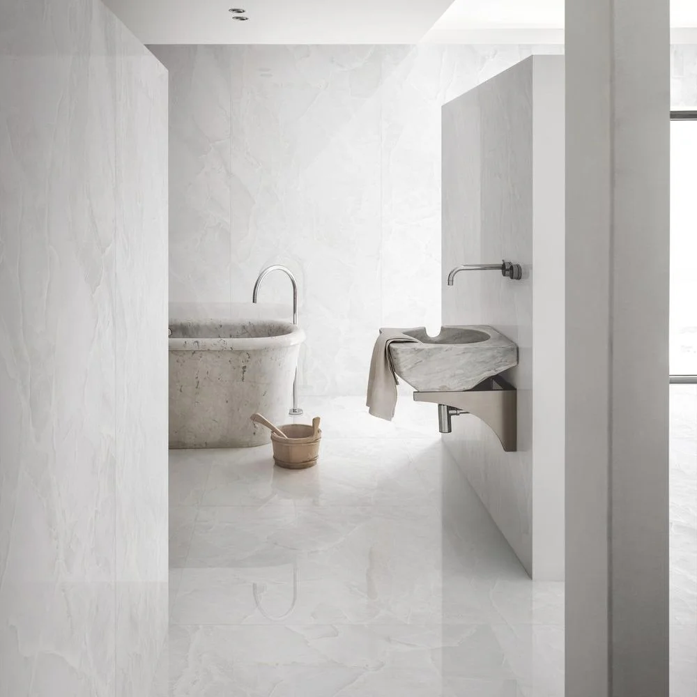 Керамограніт Marazzi Allmarble Onice Avorio 60x120 Lux Rett. 10mm (MPAK) - Фото 2