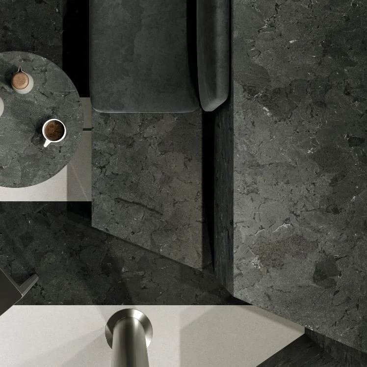 Керамогранитная плита для столешниц Marazzi, Grande Stone Look Infinity Anthracite Satin Puro 3D Ink 162х324 12 мм (MPGJ) - Фото 3
