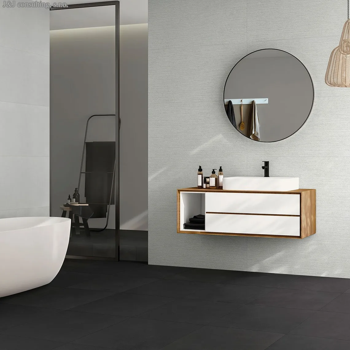 Керамограніт Marazzi, Archibox Concrete Carbon 60x60 см Rett 8.5 мм (MPR8) - Фото 2