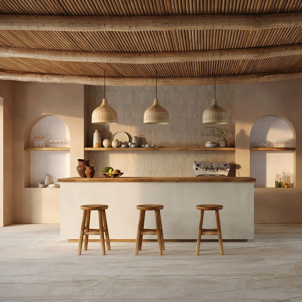 Керамогранітна плита для стільниць Marazzi, Grande Concrete Look Ivory Struttura Pressa Natural Puro 162х324 Stuoiato 12 мм (MQ6V) - Фото 2