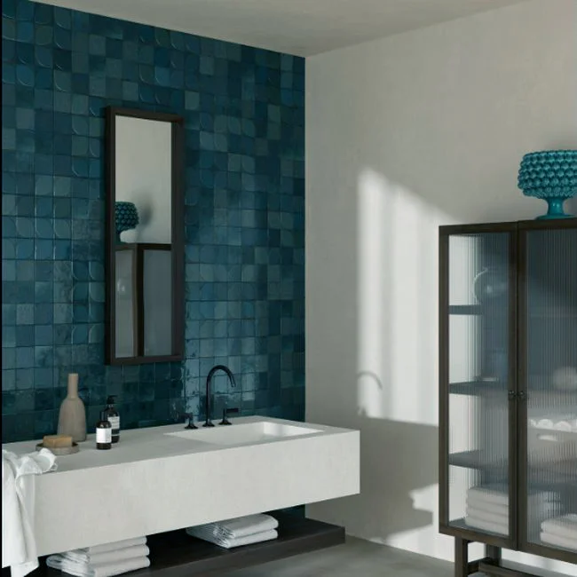 Керамогранит Marazzi, Crogiolo Lume Ocean Struttura 3D Dew 10х10 Lux 11,5 мм (MQ85) - Фото 2