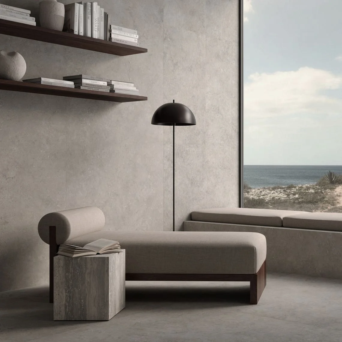 Керамогранит Marazzi, Mystone Tivoli Grigio Strutturato Vesta 3D 60х120 Rett. 9 мм (MQEC) - Фото 2