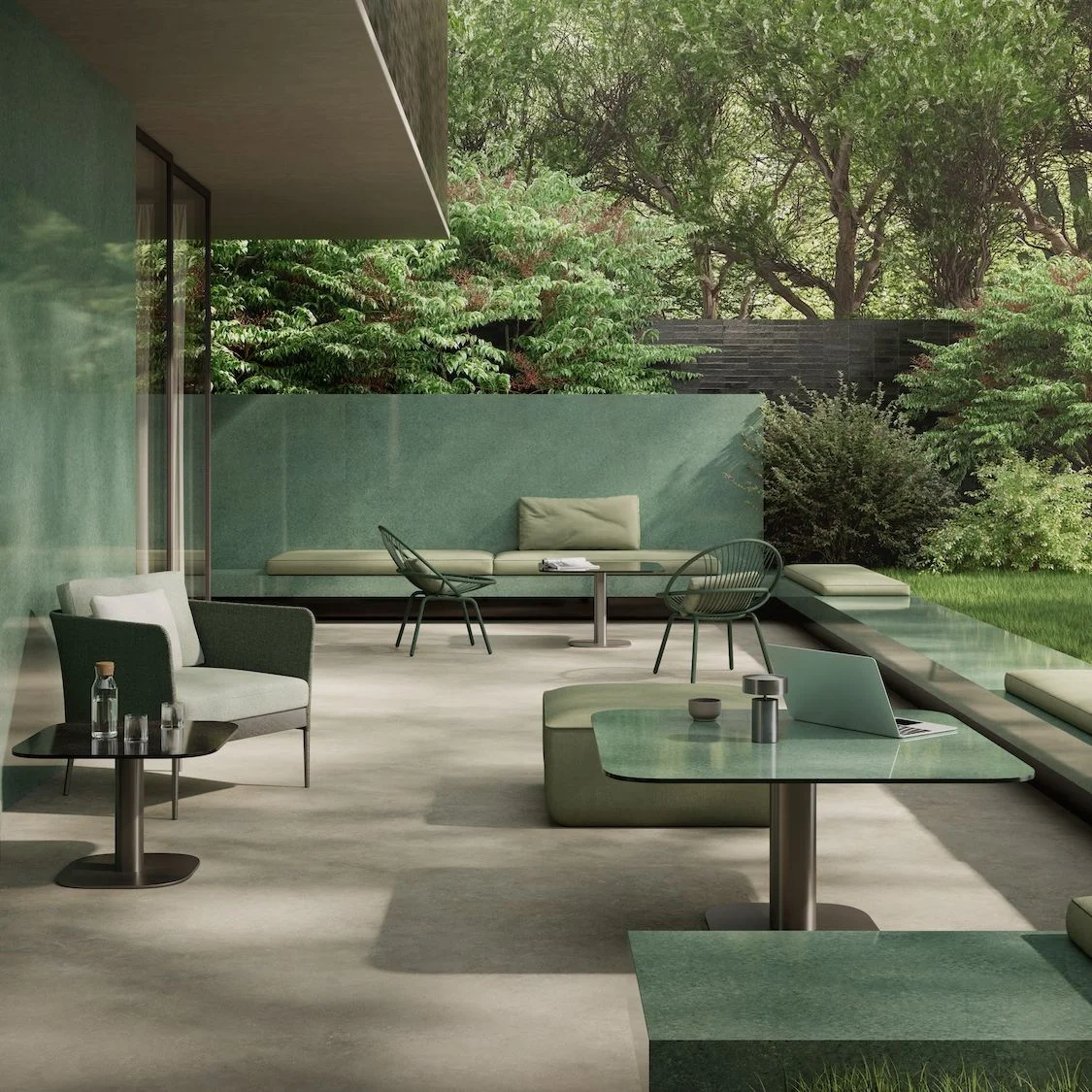 Керамогранитная плита для столешниц Marazzi, Grande Lume Malachite Lux 162х324 Rt. 12 мм (MQR9) - Фото 2