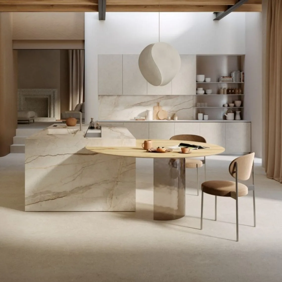 Керамогранит крупноформатный Marazzi, Grande Stone Look Silver Root Satin 3D Ink 162x324 см Rett. 20 мм (MQUJ) - Фото 2