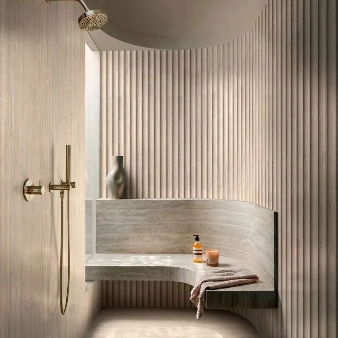 Керамограніт Marazzi, Mystone Travertino Classico 6х24 см 3D Rett. 12 мм (MQWM) - Фото 2