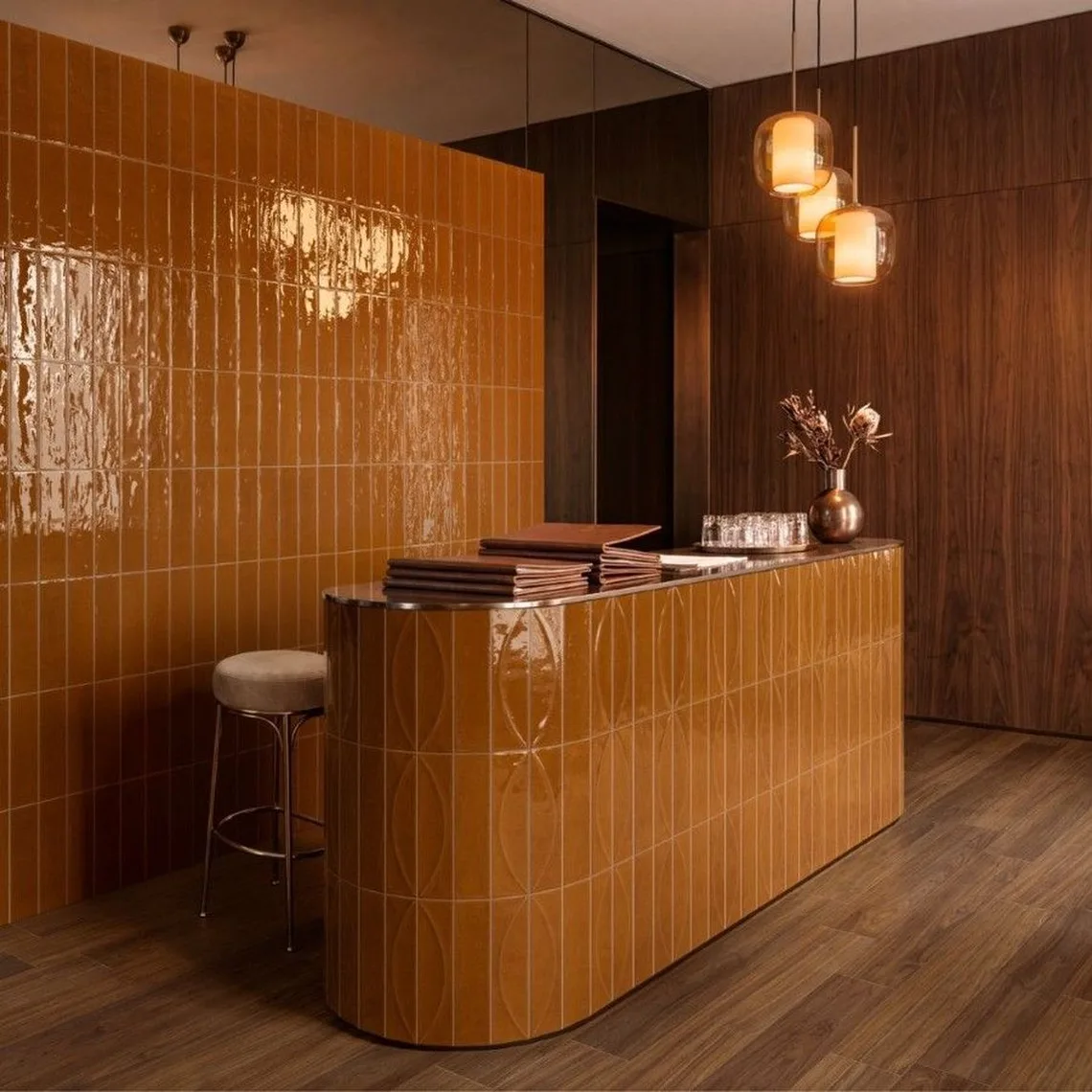 Керамограніт Marazzi, Terralux Arancio 9.1х37.5 см Glossy 3D Pura 12.5 мм (MRAZ) - Фото 2