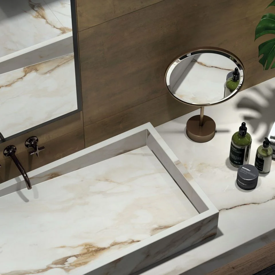 Керамогранитная плита для столешниц ABK Stone, Marble Calacatta Macchia Vecchia 163,5x323 Lux 6 мм (PF60003893) - Фото 2