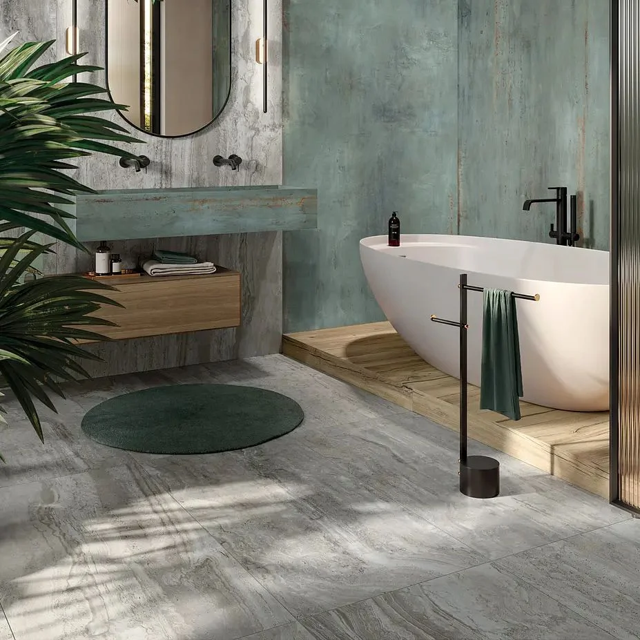 Керамогранит крупноформатный Flaviker, Navona Grey Vein 120х120 Ret 8.5 мм (PF60005921) - Фото 2