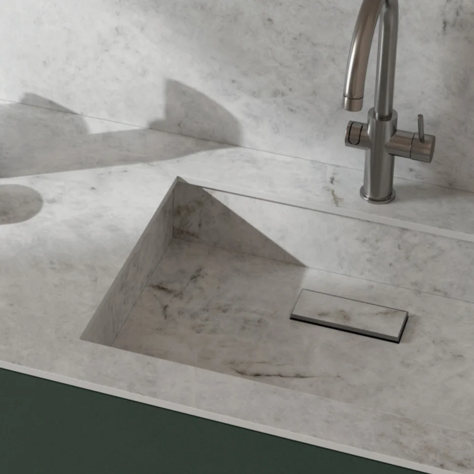 Керамогранітна плита для стільниць ABK Stone, Marble Iceberg 163,5x323 Soft 6 мм (PF60006404) - Фото 2
