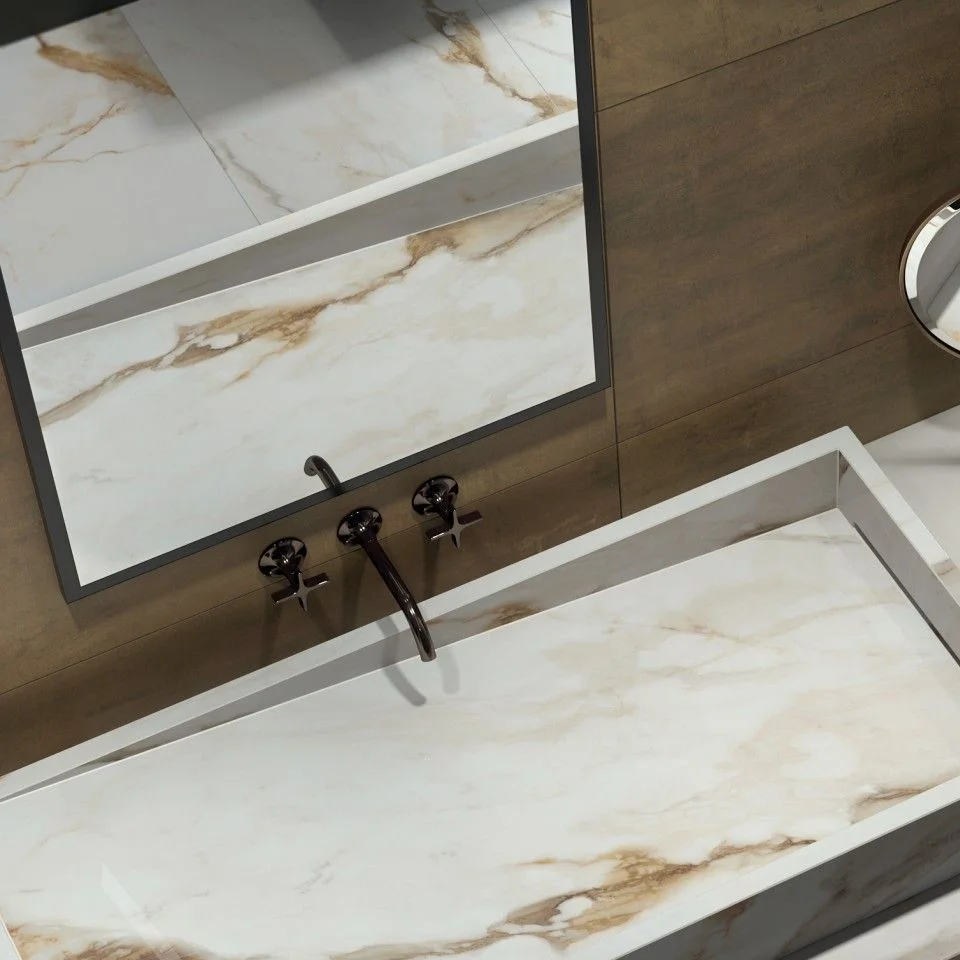 Керамогранитная плита для столешниц ABK Stone, Marble Calacatta Macchia Vecchia 163,5x323 Soft 20 мм (PF60008335) - Фото 2