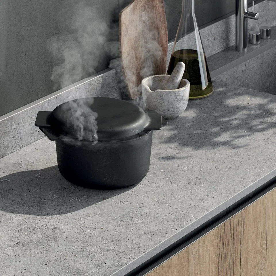 Керамогранітна плита для стільниць ABK Stone, Stone Pirenei Grey Fullbody3D 163,5x323 Natural 20 мм (PF60008464) - Фото 2