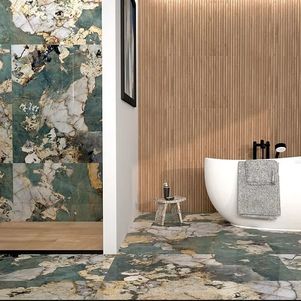 Керамогранітна плита для стільниць ABK Stone, Marble Patagonia Emerald Slab B 163,5x323 Lux 12 мм (PF60011968) - Фото 4