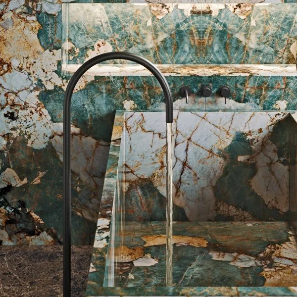Керамогранітна плита для стільниць ABK Stone, Marble Patagonia Emerald Slab B 163,5x323 Lux 12 мм (PF60011968) - Фото 2