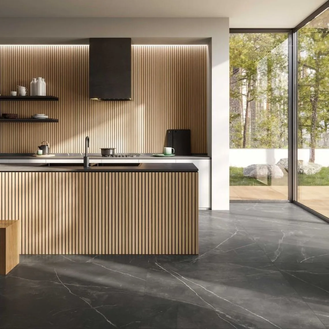 Керамограніт крупноформатний Flaviker, Supreme Memories Dark Stone Natural 120х280 см Rett 6 мм (PF60012617) - Фото 2