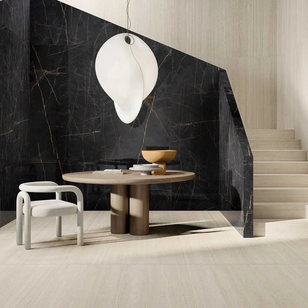Керамогранітна плита для стільниць ABK Stone, Marble Precious Black 163,5x323 Soft 12 мм (PF60013087) - Фото 2