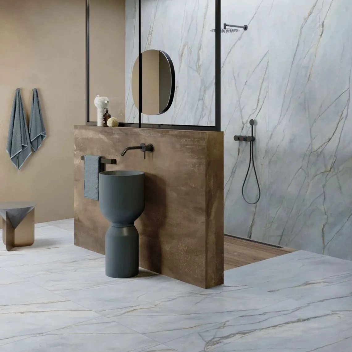 Керамограніт ABK, Sensi Nuance Deep River 120х120 см Lux 3d Rett. 8.5 мм (PF60014361) - Фото 2