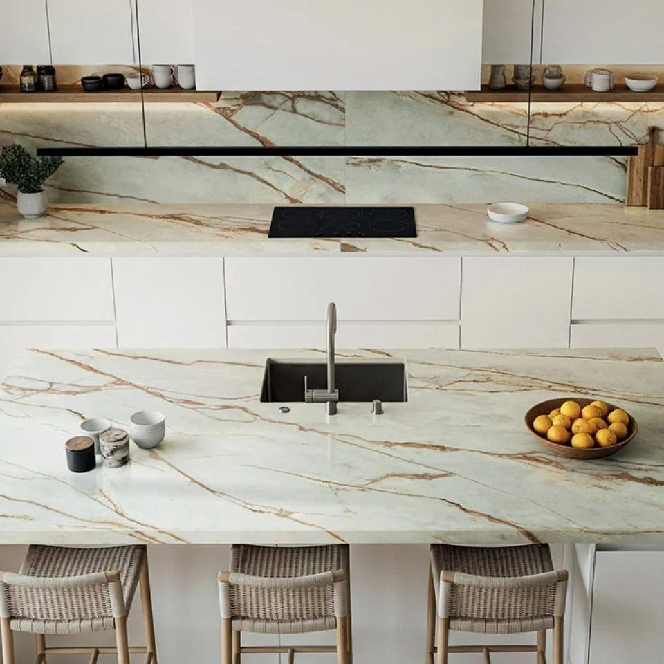 Керамогранітна плита для стільниць ABK Stone, Marble Grey Wonder Slab B 163,5x323 Soft 3D 12 мм (PF60014392) - Фото 2