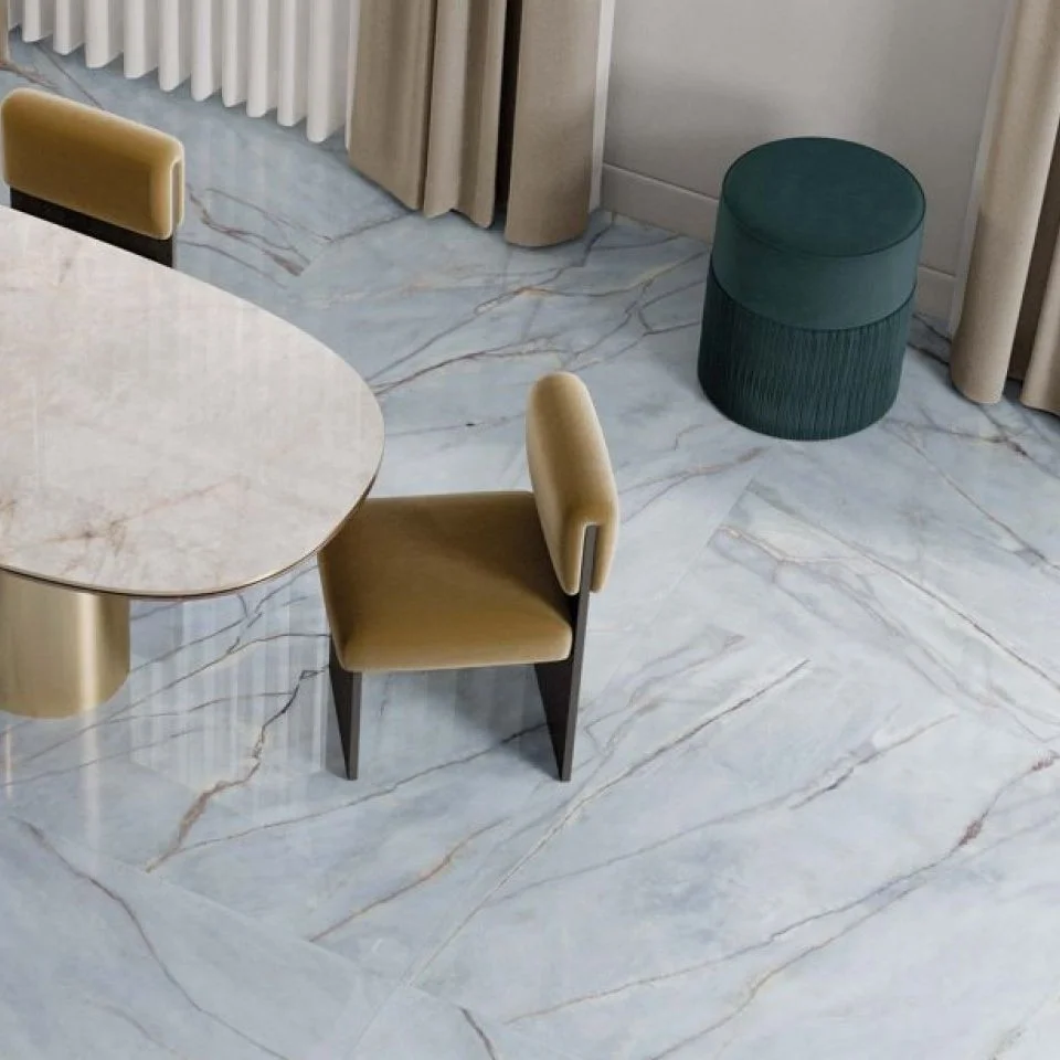Керамогранітна плита для стільниць ABK Stone, Marble Deep River Slab B 163,5x323 Lux 12 мм (PF60016176) - Фото 3